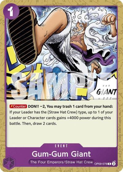 Gum-Gum Giant (Reprint) OP09-078 Starter Deck 26: PURPLE/BLACK Monkey.D.Luffy Card
