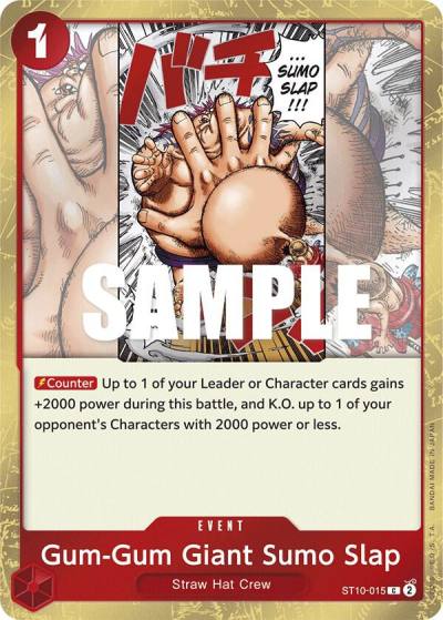 Gum-Gum Giant Sumo Slap ST10-015 Ultra Deck: The Three Captains Card