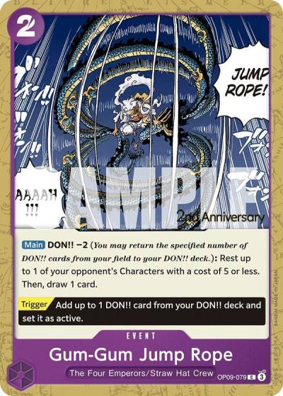 Gum-Gum Jump Rope OP09-079 Emperors in the New World: 2nd Anniversary Tournament Cards Card