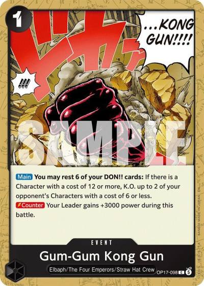 Gum-Gum Kong Gun OP17-098 The World's Strongest Warriors Card