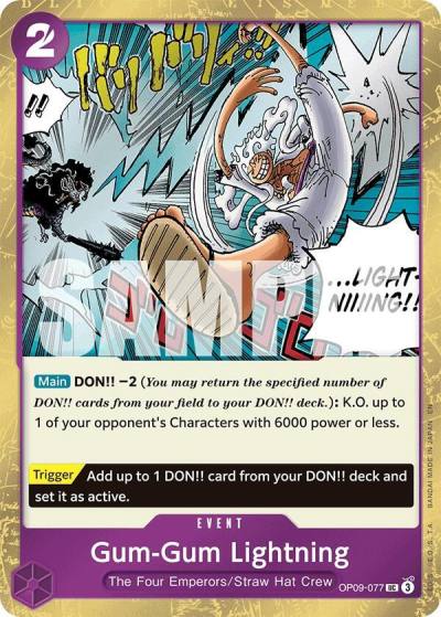 Gum-Gum Lightning (Pirate Foil) OP09-077 Premium Booster -The Best- Vol. 2 Card