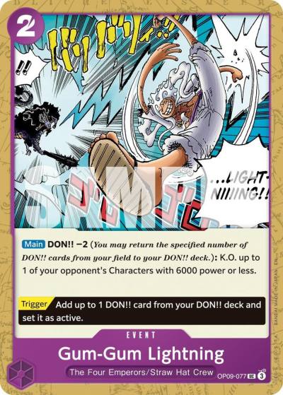 Gum-Gum Lightning (Reprint) OP09-077 Premium Booster -The Best- Vol. 2 Card