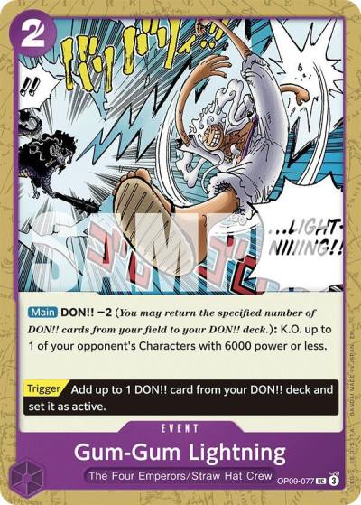 Gum-Gum Lightning (Reprint) OP09-077 Starter Deck 26: PURPLE/BLACK Monkey.D.Luffy Card