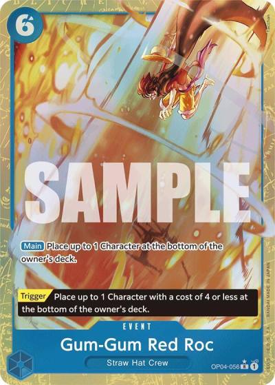 Gum-Gum Red Roc (Alternate Art) OP04-056 Premium Booster -The Best- Card