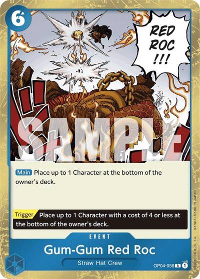 Gum-Gum Red Roc (Jolly Roger Foil) OP04-056 Premium Booster -The Best- Card