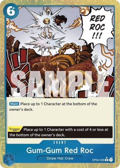 Gum-Gum Red Roc (Textured Foil) OP04-056 Premium Booster -The Best- Card