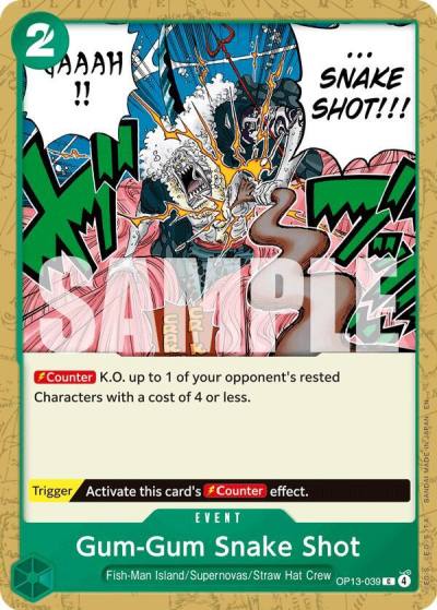 Gum-Gum Snake Shot OP13-039 Carrying On His Will Card