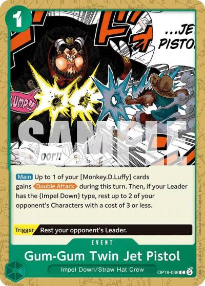 Gum-Gum Twin Jet Pistol OP16-039 The Time of Battle Card
