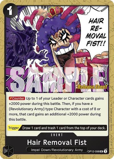 Hair Removal Fist OP12-098 Legacy of the Master Release Event Cards Card