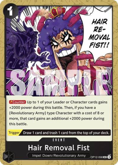 Hair Removal Fist OP12-098 Legacy of the Master Card