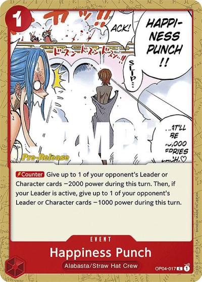 Happiness Punch OP04-017 Kingdoms of Intrigue Pre-Release Cards Card