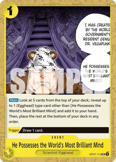 He Possesses the World's Most Brilliant Mind OP07-114 500 Years in the Future Card