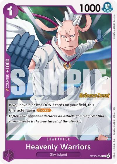 Heavenly Warriors OP15-068 Adventure on Kami's Island Release Event Cards Card