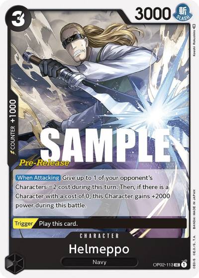 Helmeppo OP02-113 Paramount War Pre-Release Cards Card