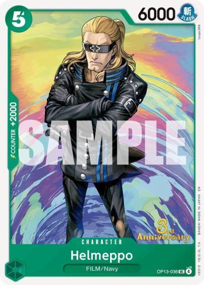 Helmeppo OP13-036 Carrying On His Will: 3rd Anniversary Tournament Cards Card