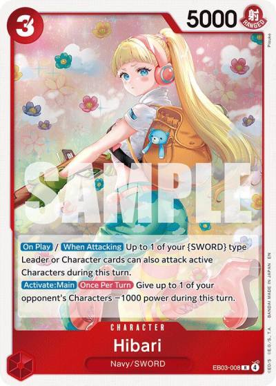 Hibari EB03-008 Extra Booster: One Piece Heroines Edition Card