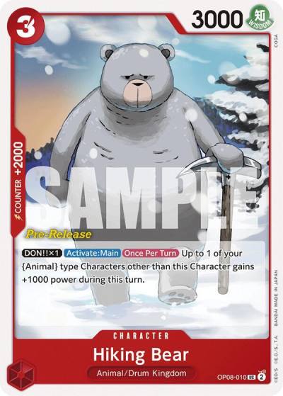 Hiking Bear OP08-010 Two Legends Pre-Release Cards Card