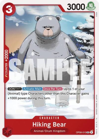 Hiking Bear OP08-010 Two Legends Card