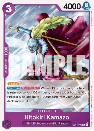 Hitokiri Kamazo EB04-035 The Azure Sea's Seven Release Event Cards Card