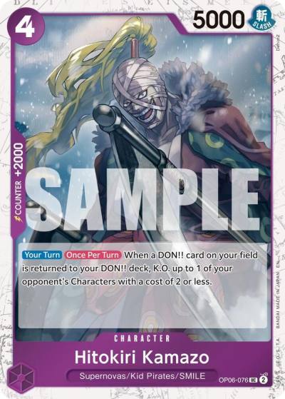 Hitokiri Kamazo (Pirate Foil) OP06-076 Premium Booster -The Best- Vol. 2 Card