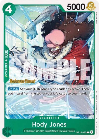 Hody Jones OP15-033 Adventure on Kami's Island Release Event Cards Card