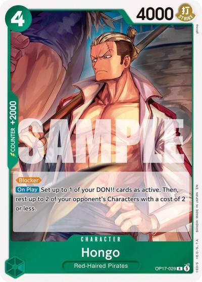 Hongo OP17-029 The World's Strongest Warriors Card