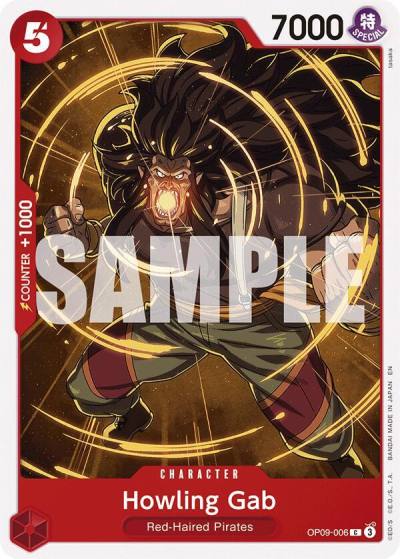 Howling Gab (Reprint) OP09-006 Starter Deck 23: RED Shanks Card