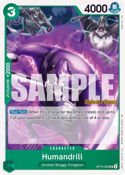 Humandrill OP14-032 The Azure Sea's Seven Release Event Cards Card