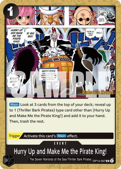 Hurry Up and Make Me the Pirate King! OP14-097 The Azure Sea's Seven Release Event Cards Card