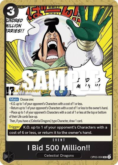 I Bid 500 Million!! OP05-096 Awakening of the New Era: 1st Anniversary Tournament Cards Card