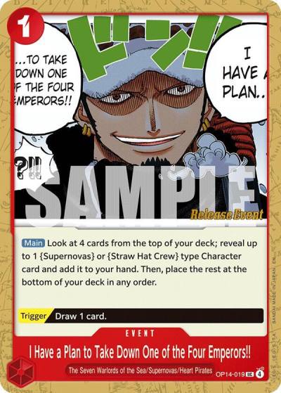 I Have a Plan to Take Down One of the Four Emperors!! OP14-019 The Azure Sea's Seven Release Event Cards Card