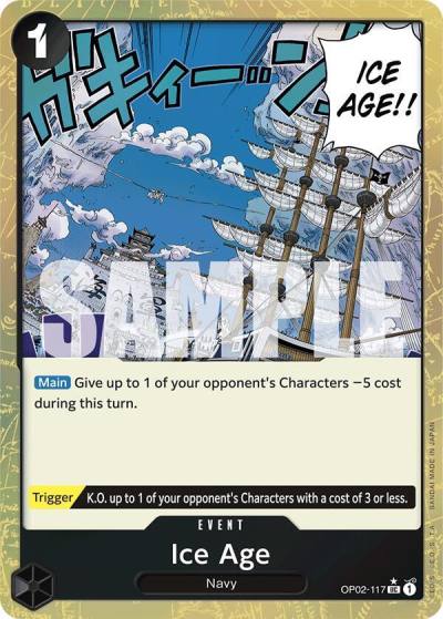 Ice Age (Textured Foil) OP02-117 Premium Booster -The Best- Card