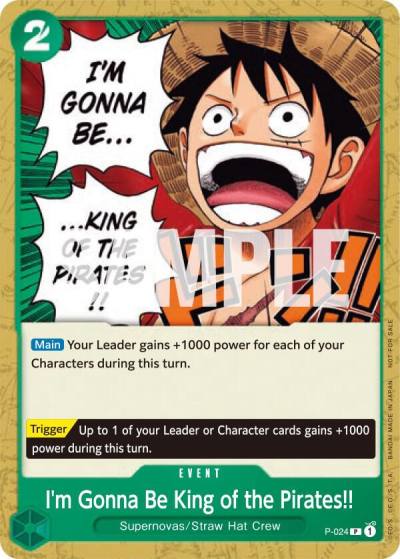 I'm Gonna Be King of the Pirates!! P-024 One Piece Promotion Cards Card
