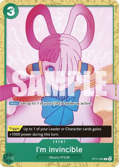 I'm invincible (Starter Deck 11: Uta Deck Battle) ST11-005 One Piece Promotion Cards Card
