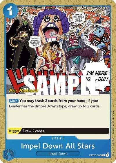 Impel Down All Stars OP02-066 Paramount War Pre-Release Cards Card