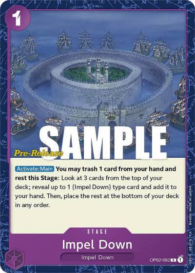 Impel Down OP02-092 Paramount War Pre-Release Cards Card