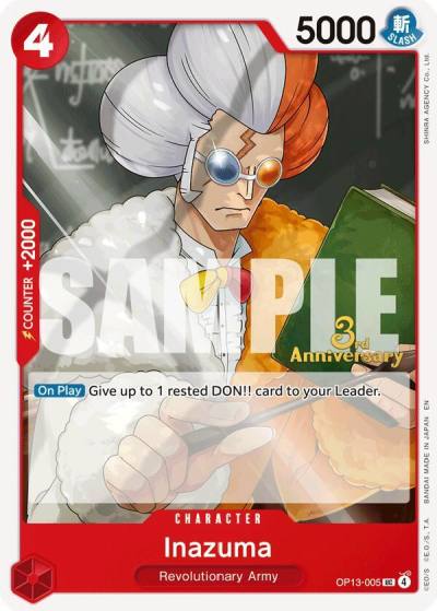 Inazuma OP13-005 Carrying On His Will: 3rd Anniversary Tournament Cards Card