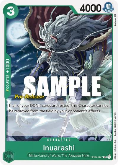 Inuarashi OP02-027 Paramount War Pre-Release Cards Card
