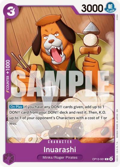 Inuarashi OP13-061 Carrying On His Will Card