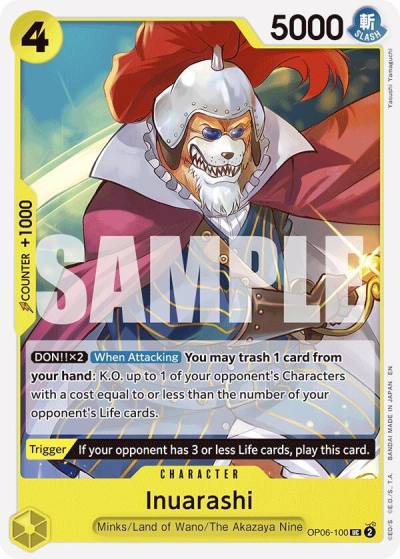 Inuarashi (Reprint) OP06-100 Starter Deck 28: GREEN/YELLOW Yamato Card