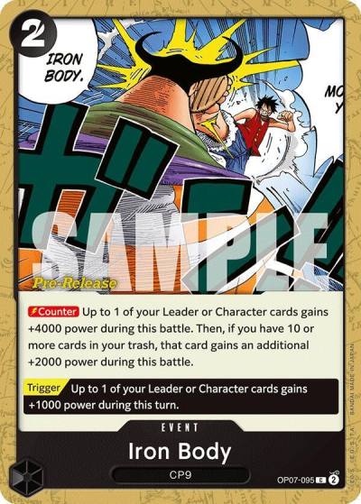Iron Body OP07-095 500 Years in the Future Pre-Release Cards Card