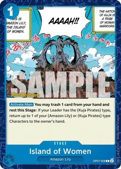 Island of Women OP07-058 500 Years in the Future Pre-Release Cards Card