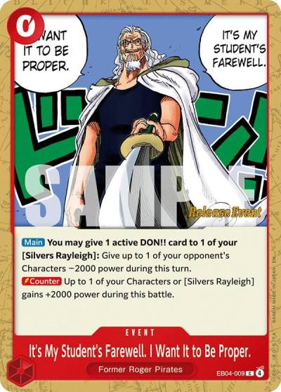 It's My Student's Farewell. I Want It to Be Proper. EB04-009 Adventure on Kami's Island Release Event Cards Card