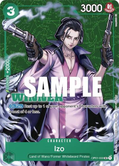 Izo (Tournament Pack Vol. 2) [Winner] OP01-033 One Piece Promotion Cards Card
