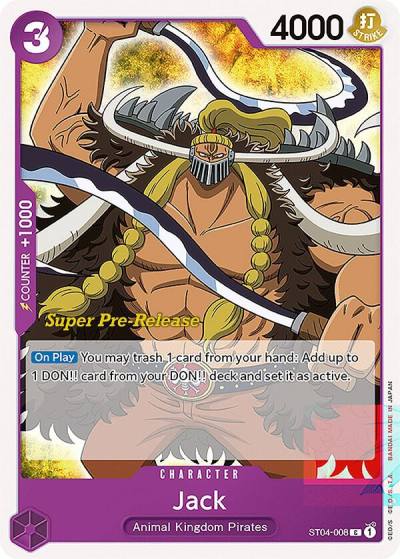 Jack ST04-008 Super Pre-Release Starter Deck 4: Animal Kingdom Pirates Card