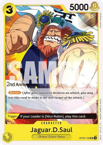 Jaguar.D.Saul OP09-109 Emperors in the New World: 2nd Anniversary Tournament Cards Card