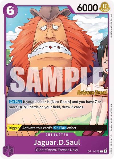 Jaguar.D.Saul OP11-075 A Fist of Divine Speed Release Event Cards Card