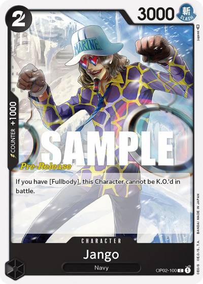Jango OP02-100 Paramount War Pre-Release Cards Card