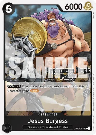 Jesus Burgess (Beginners Deck Party [ST-23] - [ST-28] Participation Pack) OP10-085 One Piece Promotion Cards Card