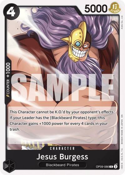 Jesus Burgess (Reprint) OP09-086 Starter Deck 27: BLACK Marshall.D.Teach Card